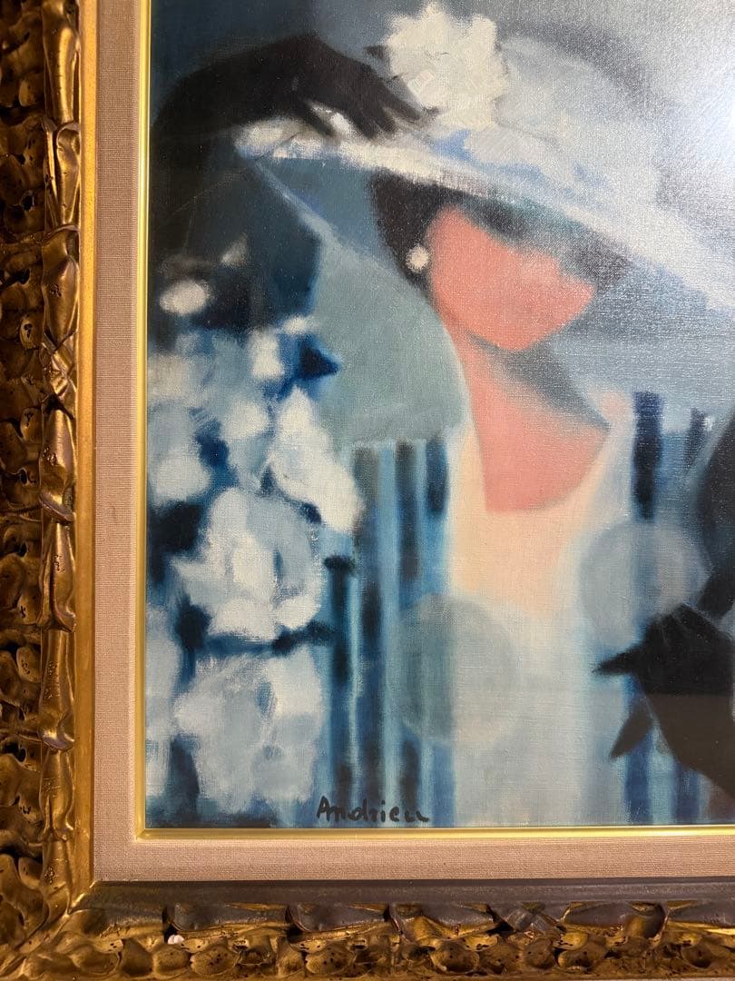 印象派 Jaqueline Andrieu 肉筆油彩画 直筆サインあり - メルカリ