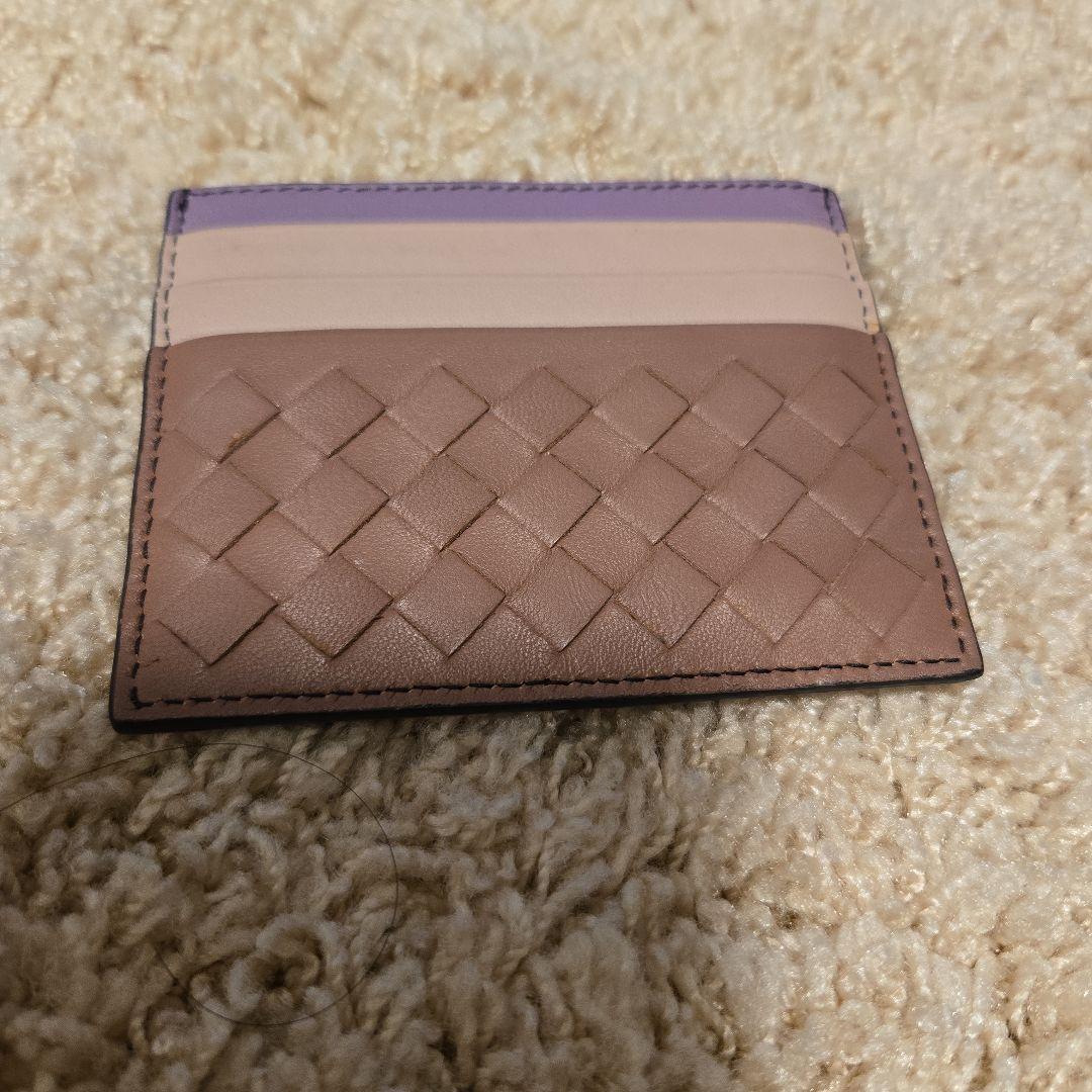 カードケース 名刺入れ ブラウン パープル 編み込みデザイン
