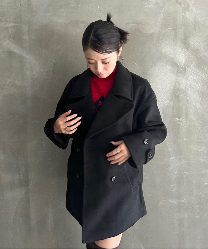 fssnb】FanoStudios スタンドネック ベーシックハーフコート・L - メルカリ