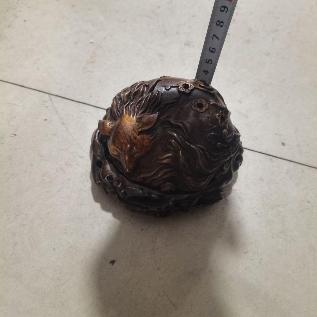銅製 狐香炉 茶台薫香炉 香道具 工芸品 置物