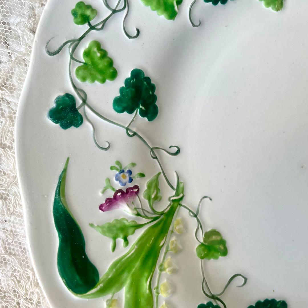 クレイユモントローFlora MuguetすずらんプレートBフランス