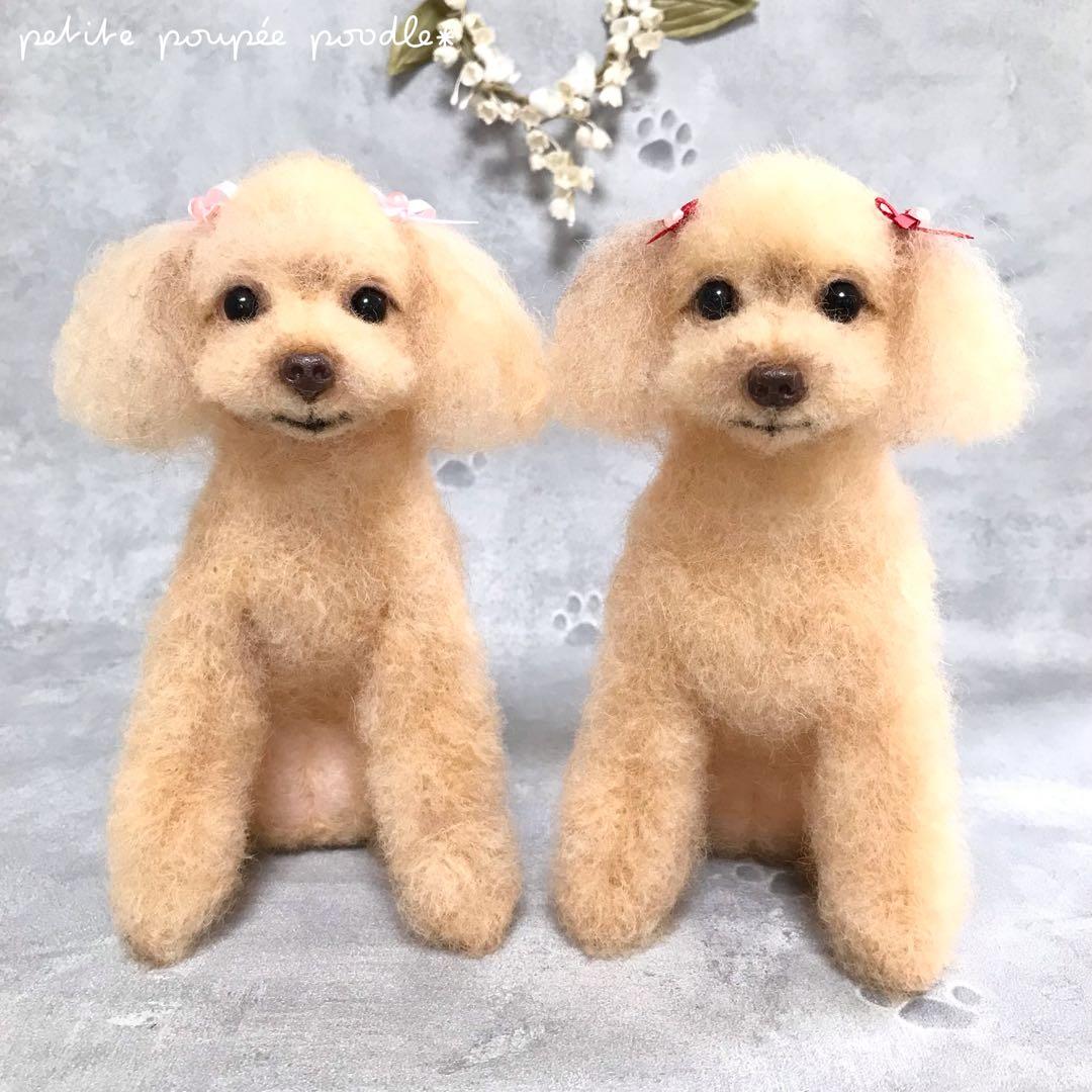 handmade 羊毛フェルト ☆ トイプードル 犬 オーダー - メルカリ