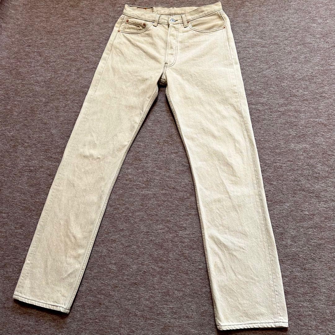 Levi's 501 ベージュ 薄茶 先染め カラーデニム USA製 90s - メルカリ