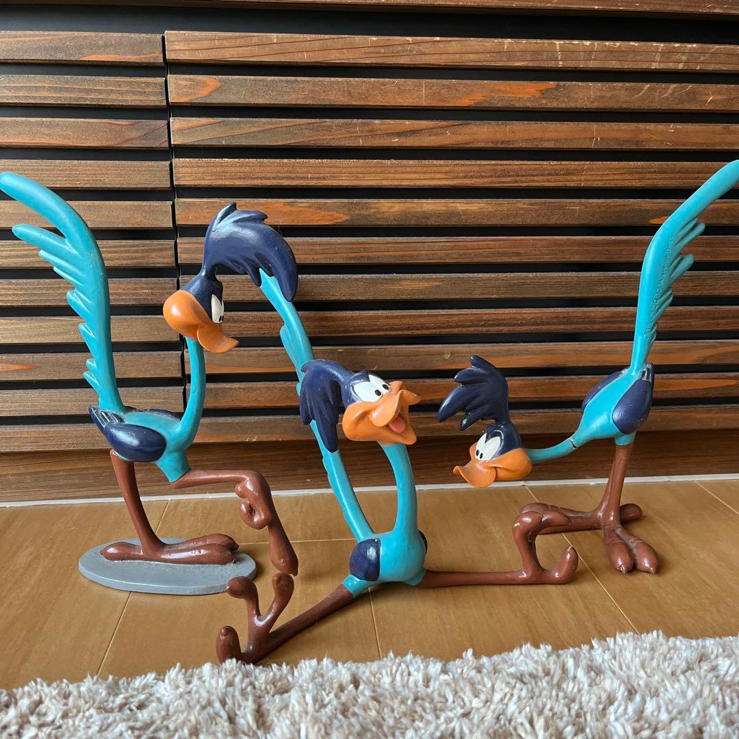 2000年ロードランナー　フィギュア　2体セット！レア！アメリカ雑貨特大サイズ 2000年ロードランナー フィギュア 2体セット！レア！アメリカ雑貨特大