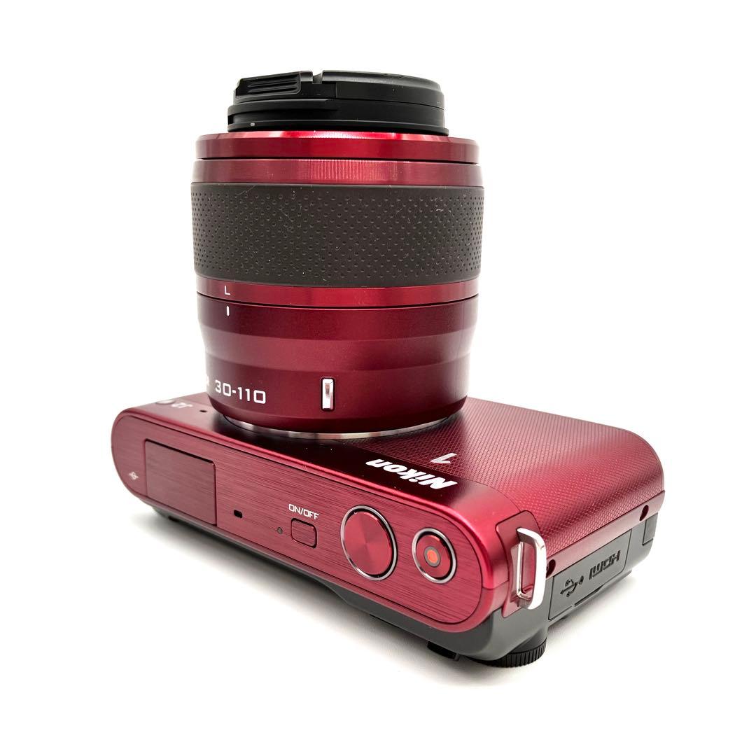Nikon 1 J2 レッド 30-110mmVRレンズキット - メルカリ