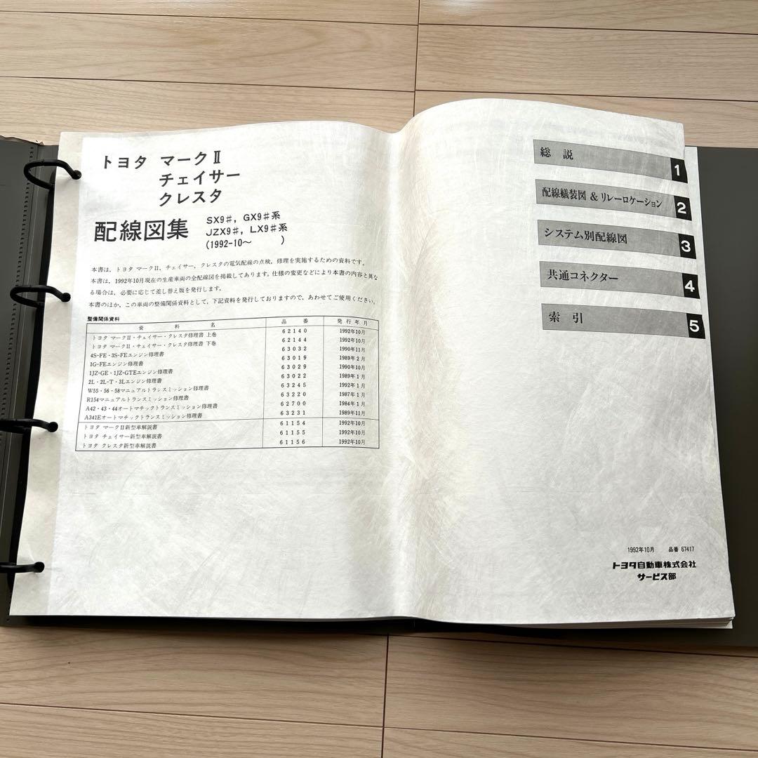 入手困難 TOYOTA マークⅡ チェイサー クレスタ 配線図集 マニュアル