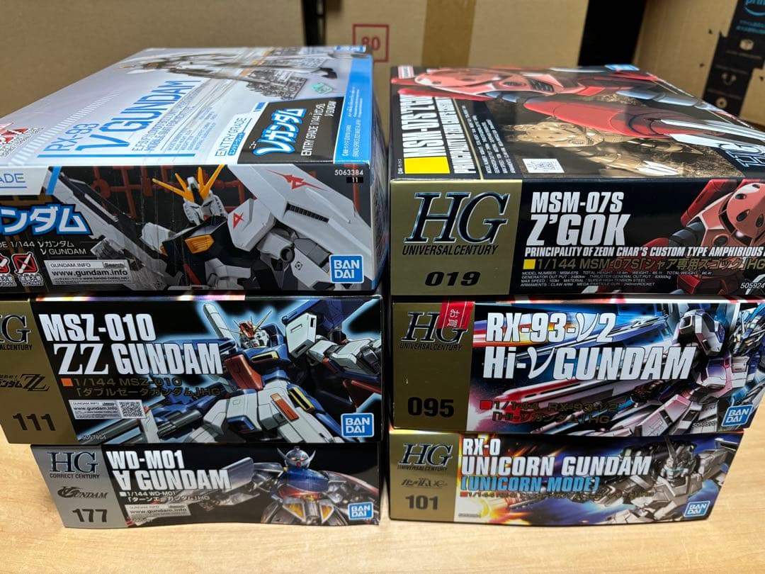HGUC Hi-νガンダム/ZZガンダム/ターンエーガンダム等6個セット backend=imagemagick;version=1;