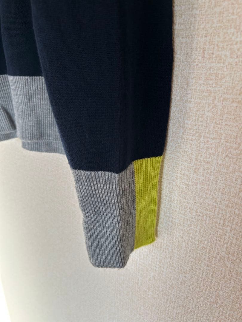 メッセージプリント トレーナー ネイビー/イエロー 2way