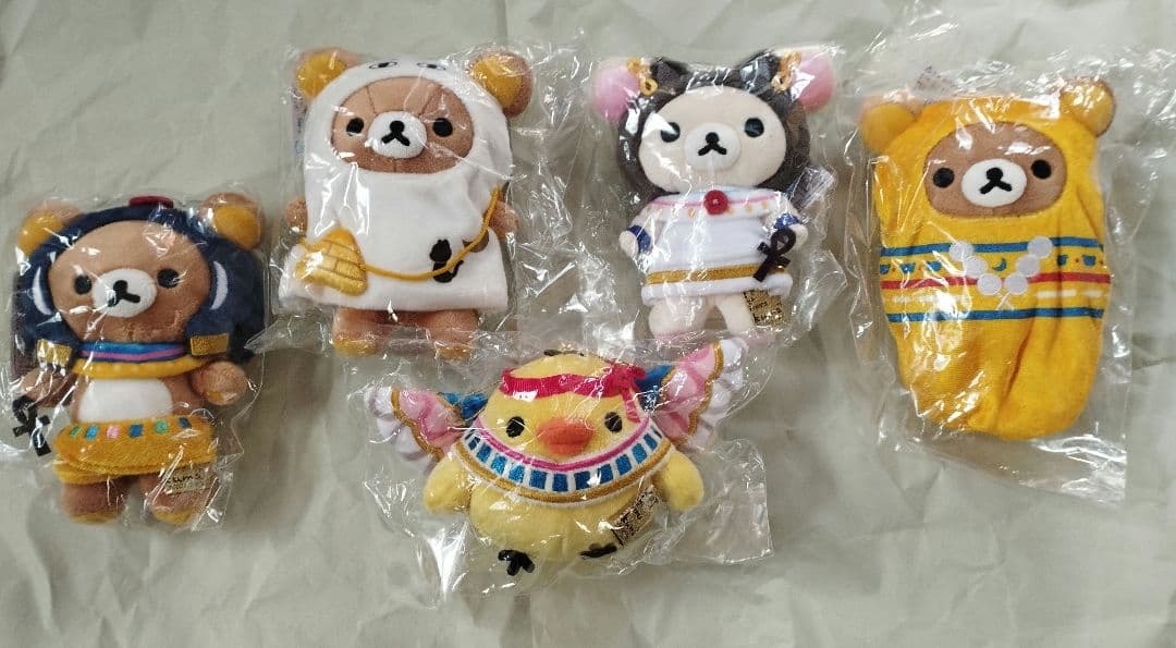 古代エジプト展　リラックマぶらさげぬいぐるみ5点セット リラックマ ぶらさげぬいぐるみ情報①】「ぶらさげぬいぐるみ