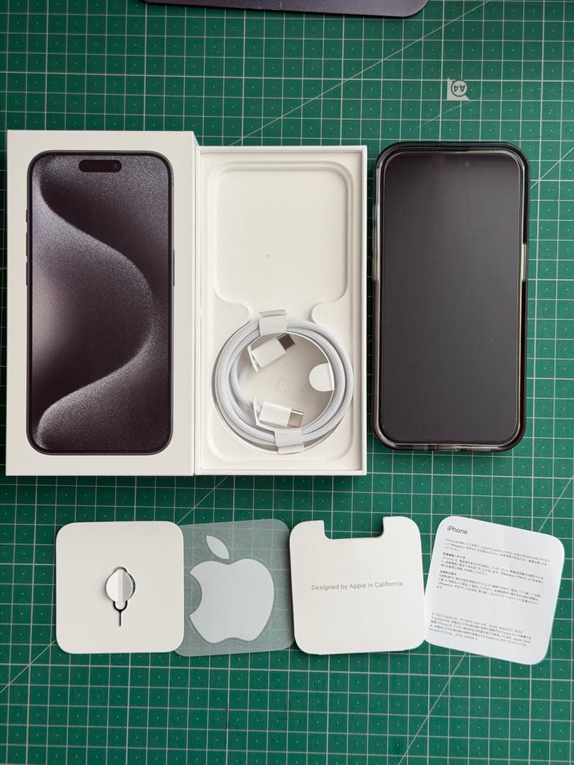 Apple iPhone 15pro 本体 512GB 黒　フィルム ケース付 iPhone 15 Pro 512GB - ブラックチタニウム（SIMフリー）[整備済製品