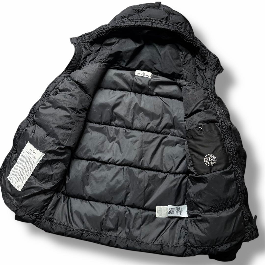 希少 ストーンアイランド ロゴ ダウン アウター ガーメントダイ