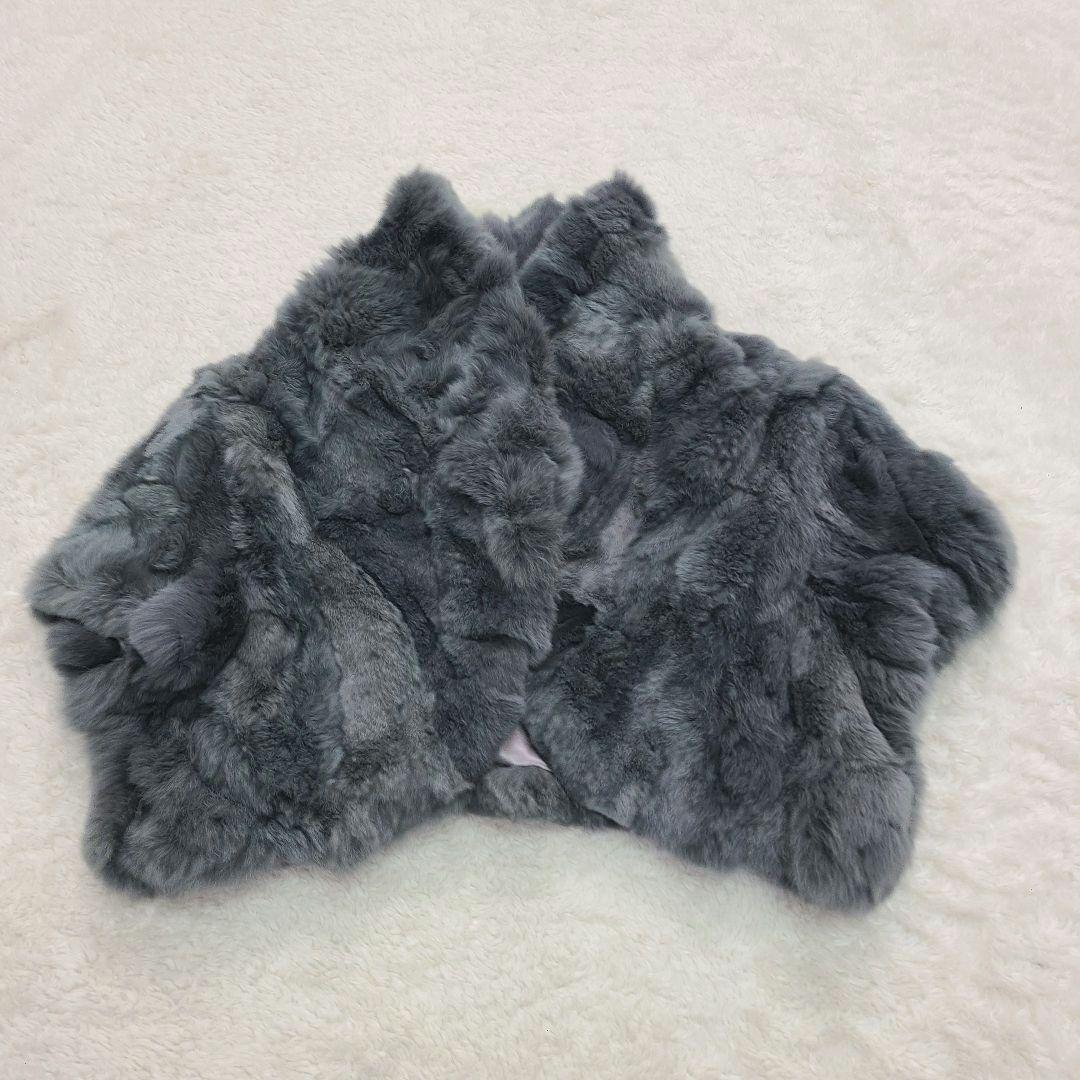 高級】 イヴサロモン リアルファー レッキス ラビット ボレロ