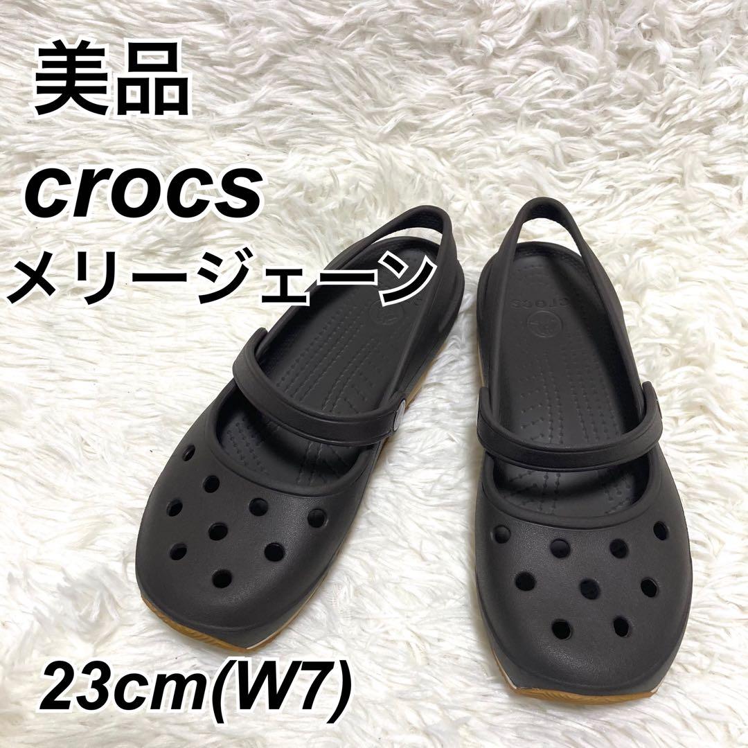 美品 crocs クロックス メリージェーン 23㎝ W7 - メルカリ
