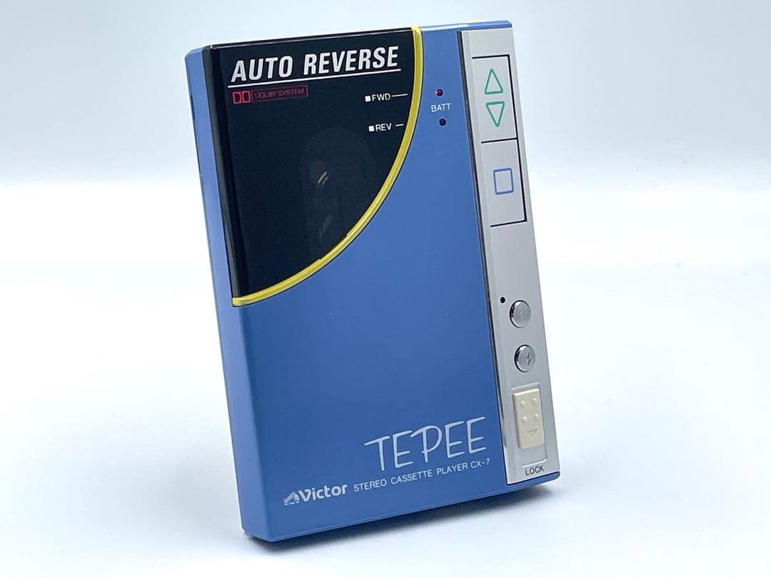 ジャンク　外観美品　victor CX-7 TEPEE カセットプレーヤー Yahoo!オークション -「victor」(再生専用) (カセットプレーヤー)の