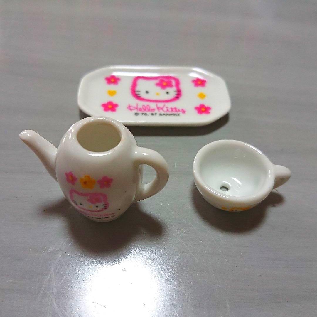 キティちゃん ミニチュア陶器 おもちゃ ミニ食器 レトロ ハローキティ