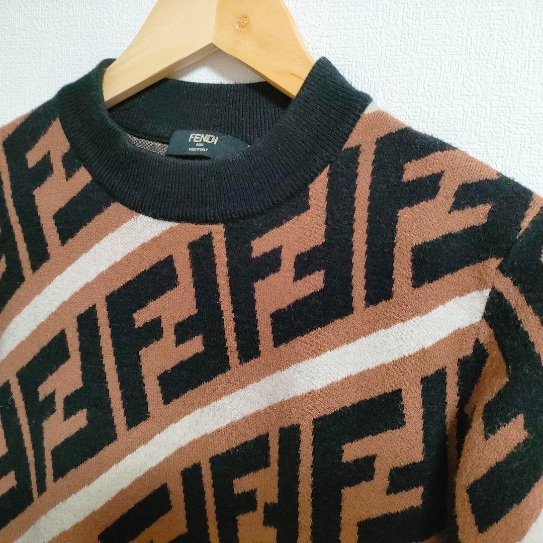 FENDI フェンディ】 ニット セーター（S）ズッカ柄 総柄 ロゴ - メルカリ