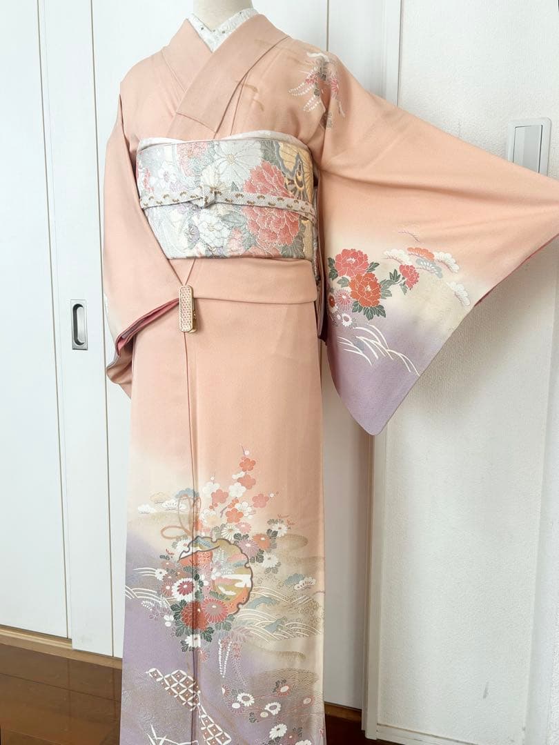 美品 バチ衿 正絹訪問着 フルセット4点 入学式 七五三 お宮参り - メルカリ