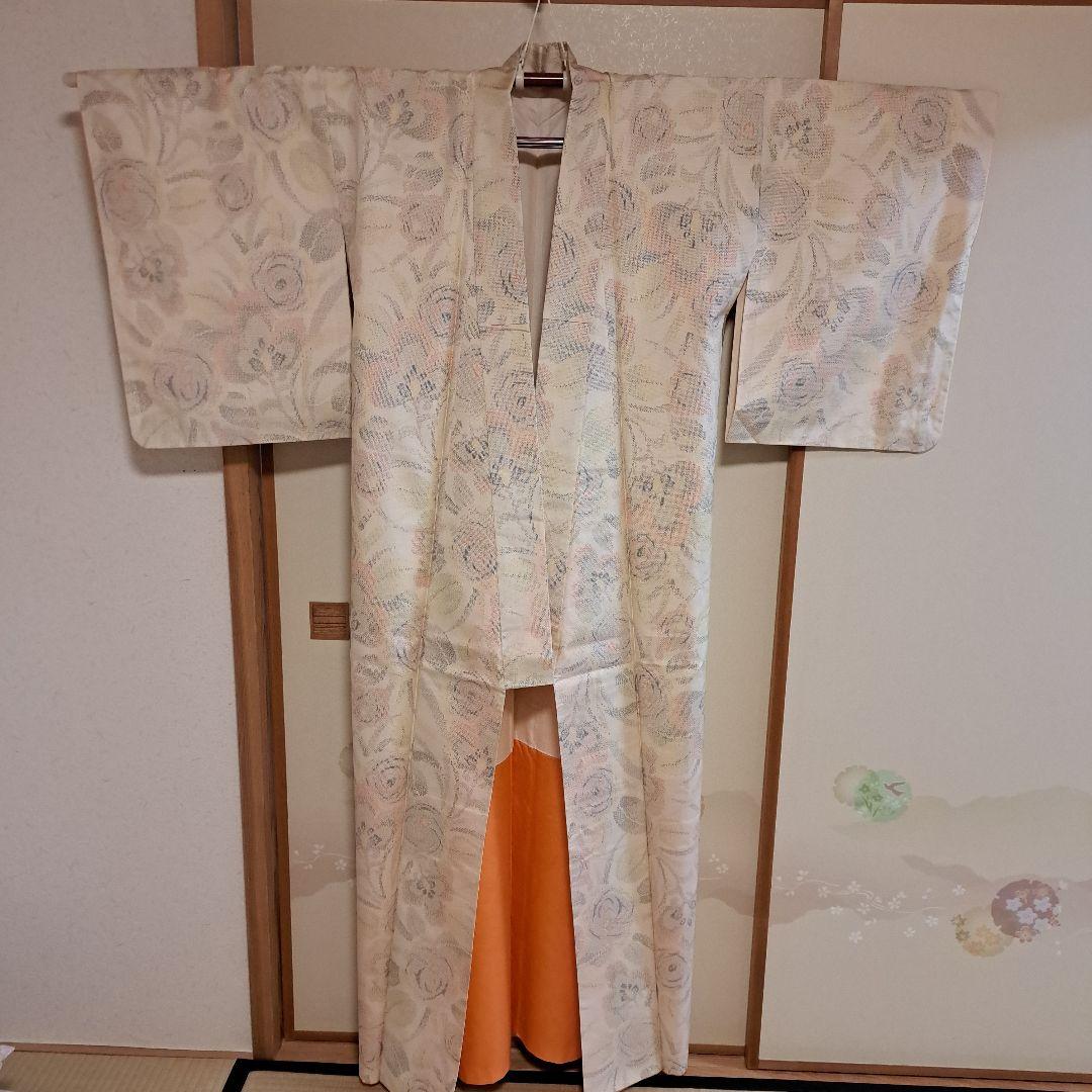 nao様専用 普段着物 紬 クリーム色 M 肩身丈159 +有松絞り浴衣 - メルカリ