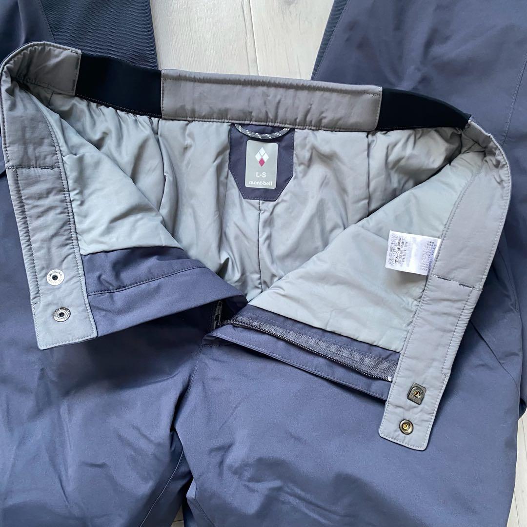 美品 モンベル パウダーステップ パンツ ダークグレー バッグ付き