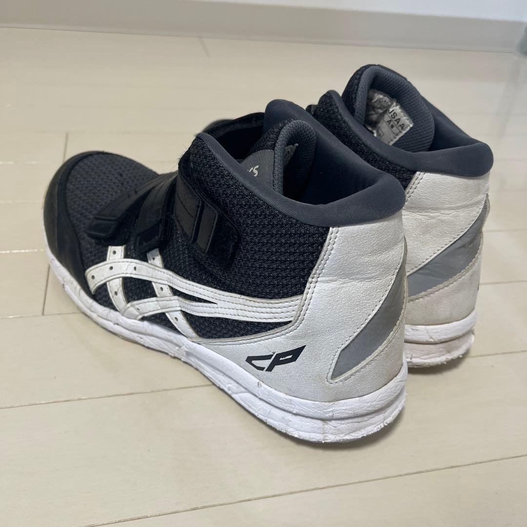 アシックス 安全靴 27.0 黒白 - メルカリ