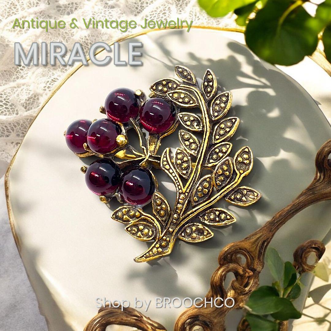 754 ✧MIRACLE✧ エドワーディアンスタイル 葡萄 ベリー ブローチ