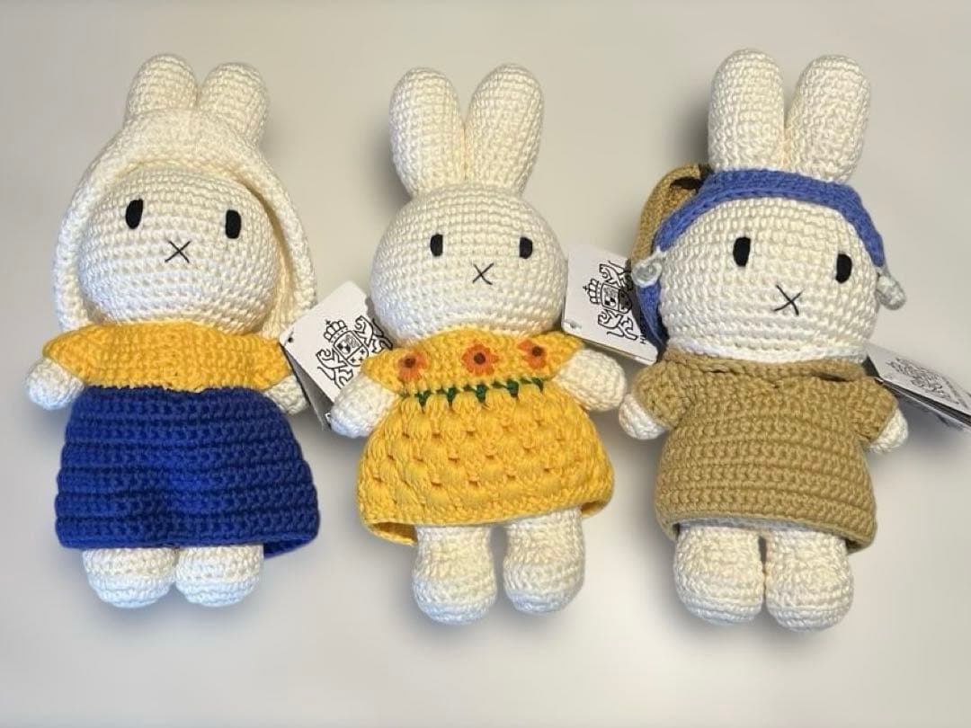 ミッフィー絵画シリーズあみぐるみ ぬいぐるみ3体セット ジャスト