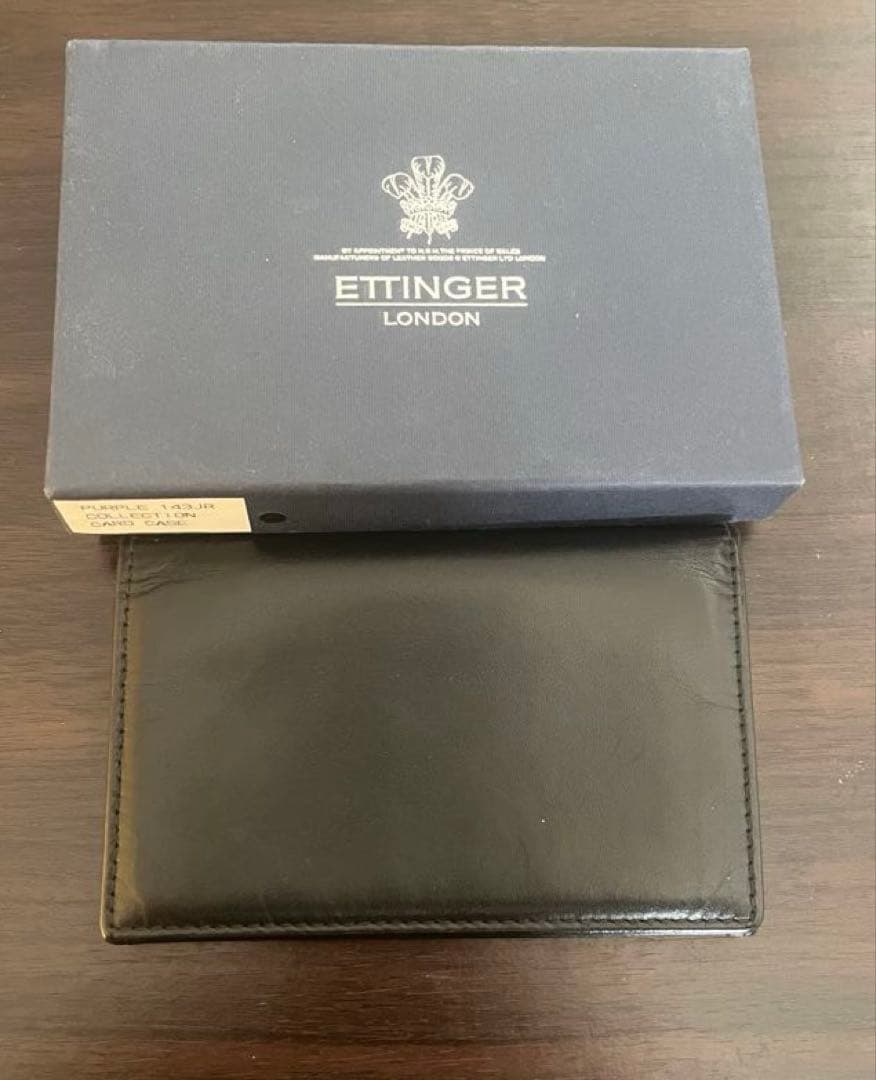 ETTINGER 名刺入れ パープル ブラック - メルカリ