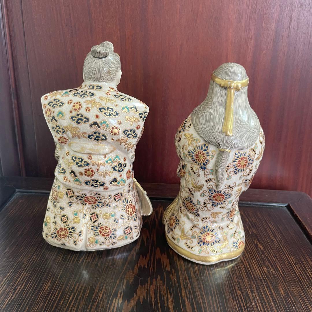 薩摩焼 薩广 琪山造 金襴手 高砂人形 - メルカリ