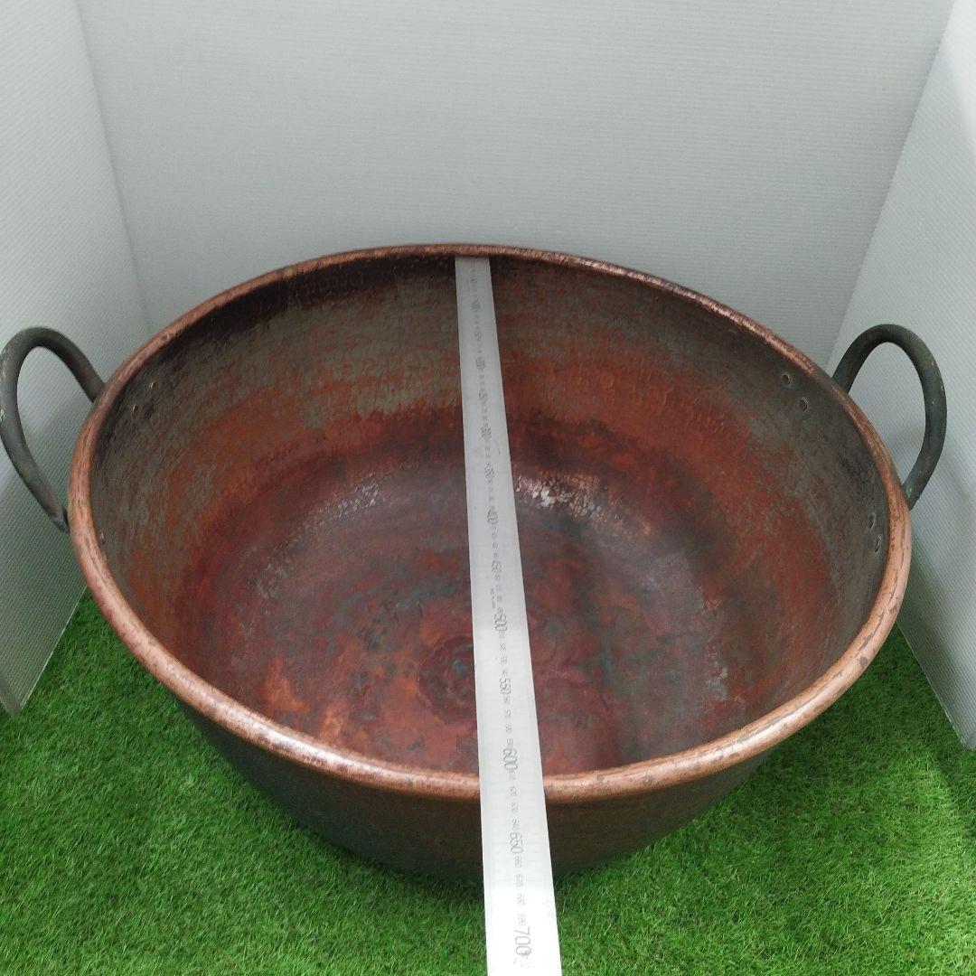 K*X様 銅鍋　銅製　大鍋　63.5cm✕29.5cm　アンティーク
