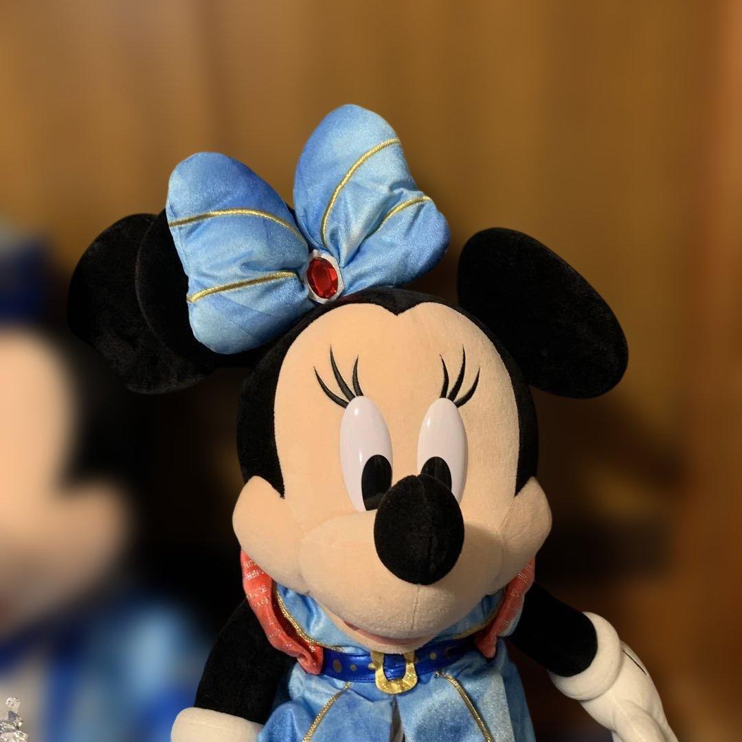 ディズニーシー15周年 ミッキーミニー特大ぬいぐるみ クリスタル