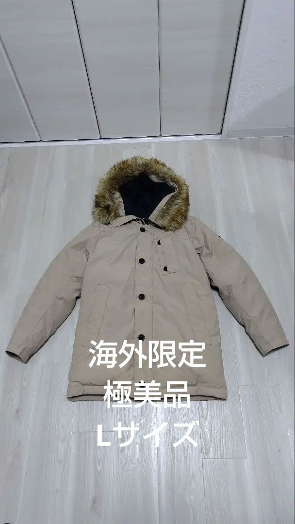 ■値下げ■【海外限定・極美品】ノースフェイス ダウンジャケット Ｌベージュ THE NORTH FACE（ザ ノースフェイス） 海外限定☆THE NORTH FACE MENS