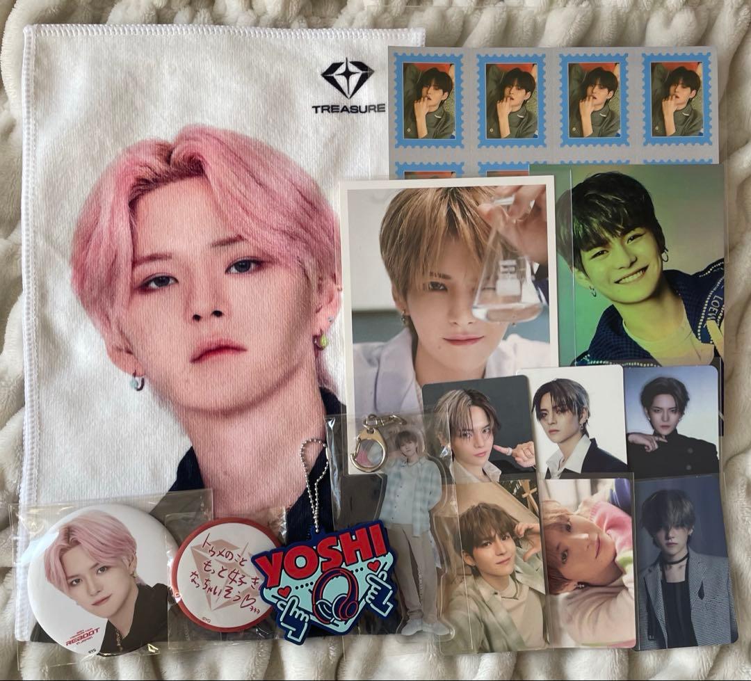 TREASURE ヨシ トレカ アクキー アクスタ 缶バッジ スローガン セット