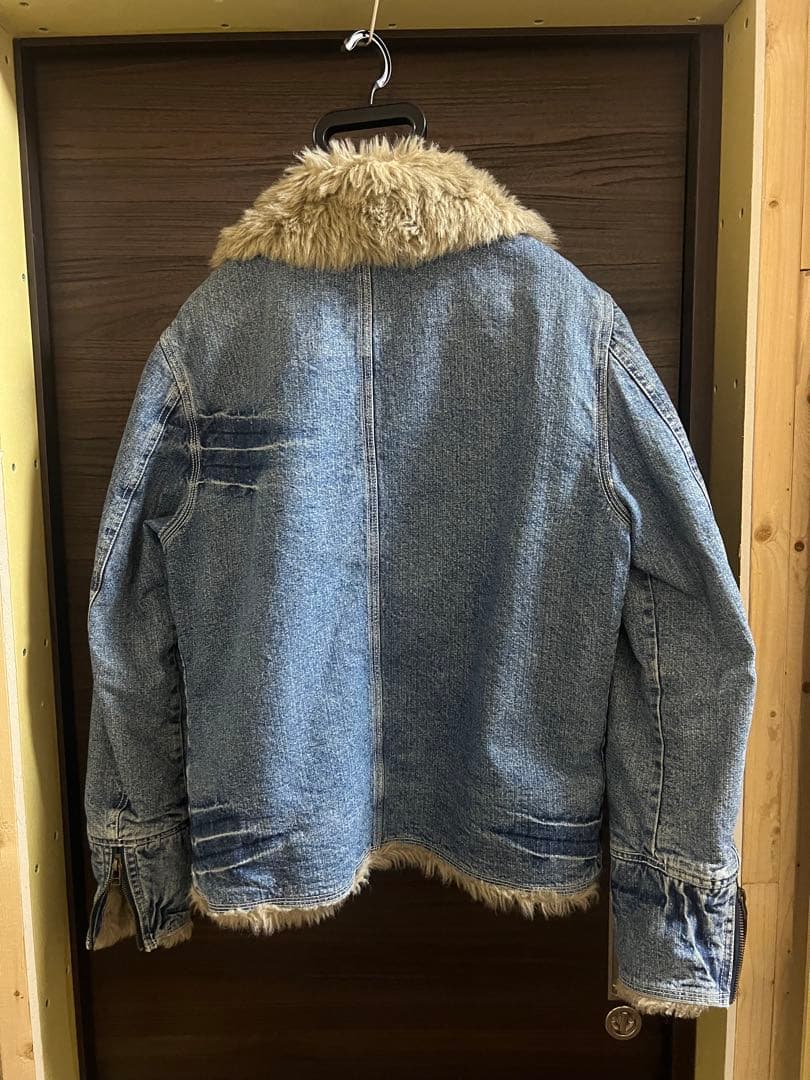 AVIREXアビレックス Gジャンデニムジャケット 襟袖ボア付き ヒジテツ様