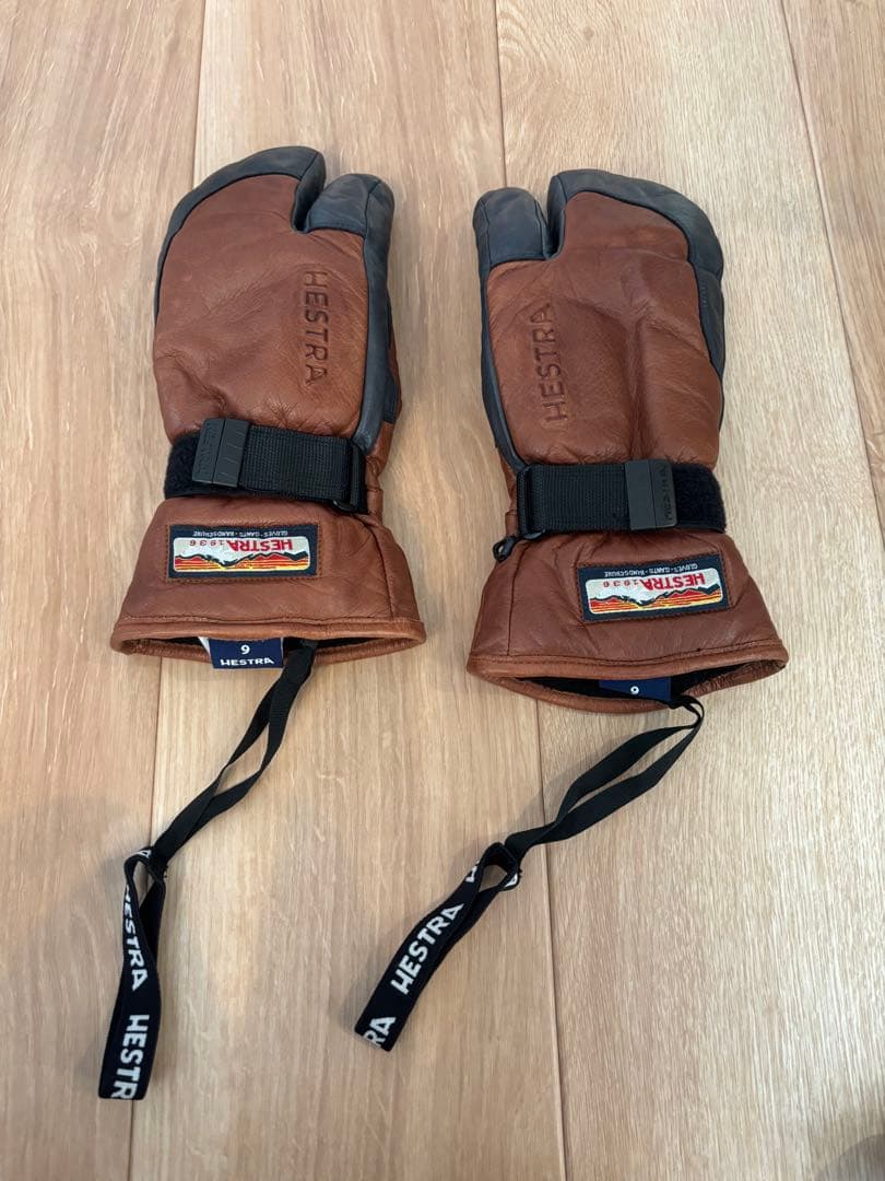 ヘストラ　Hestra ミトングローブ サイズ9 ブラウン/ブラック HESTRA（ヘストラ） 【エントリーでP最大17倍！1日まで】HESTRA スキー