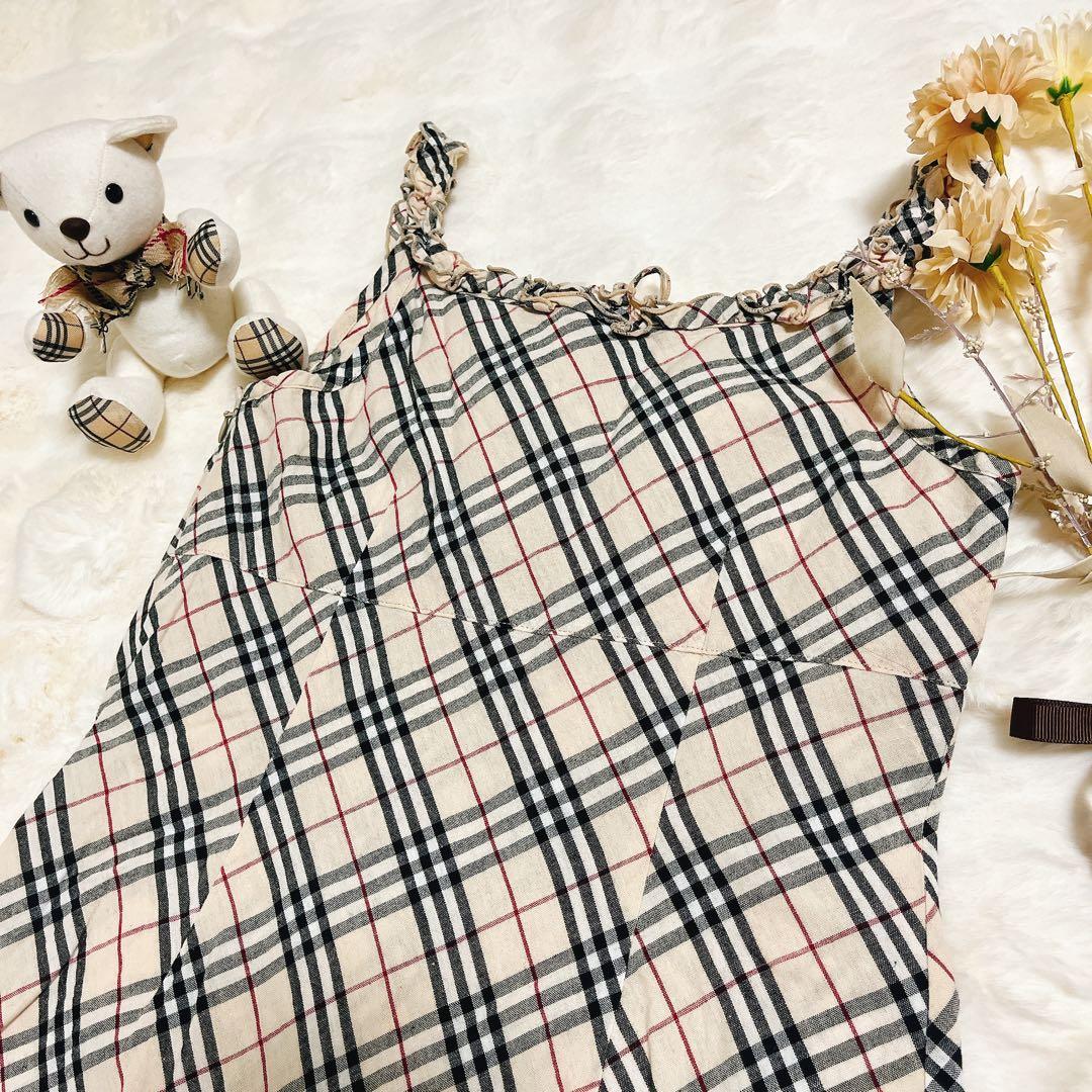 美品】BURBERRY ノバチェック柄 ノースリーブワンピース 希少デザイン