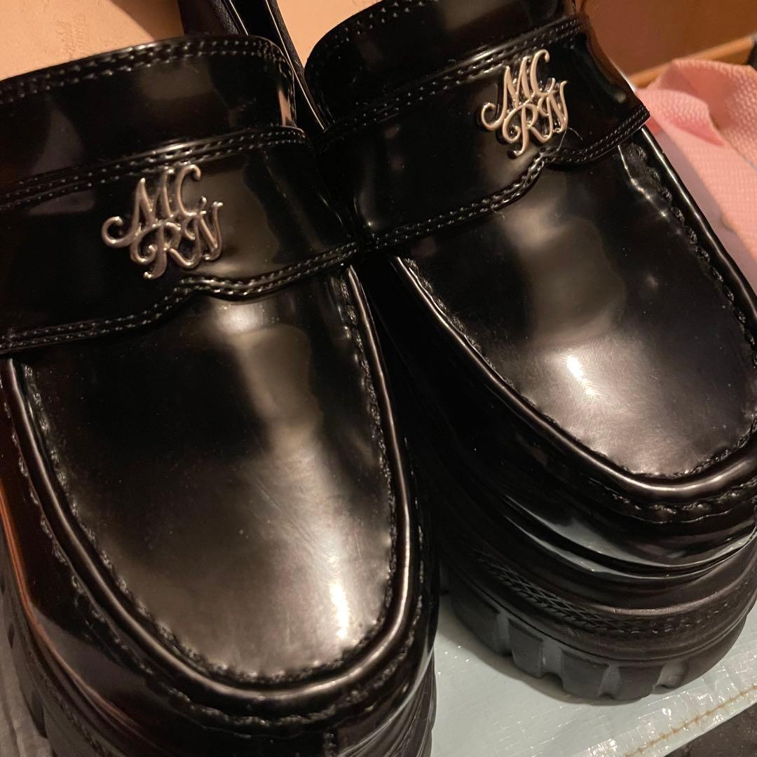 michellMacaron 厚底ローファー Mサイズ 黒 - メルカリ