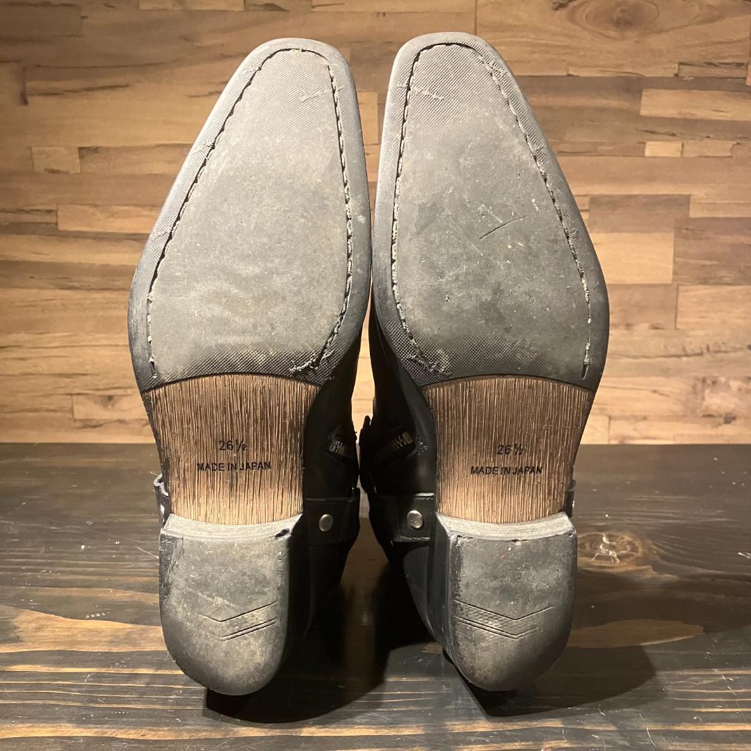 whoop-de-doo　ヒールブーツ　リングベルト/本革/厚底　26.5cm