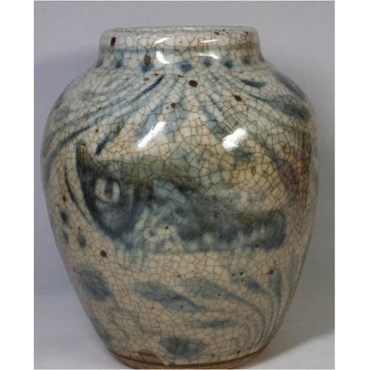 【中古美品】中国骨董品「染付鮭魚広口壺」 中古美品】中国骨董品「染付鮭魚広口壺」 - メルカリ