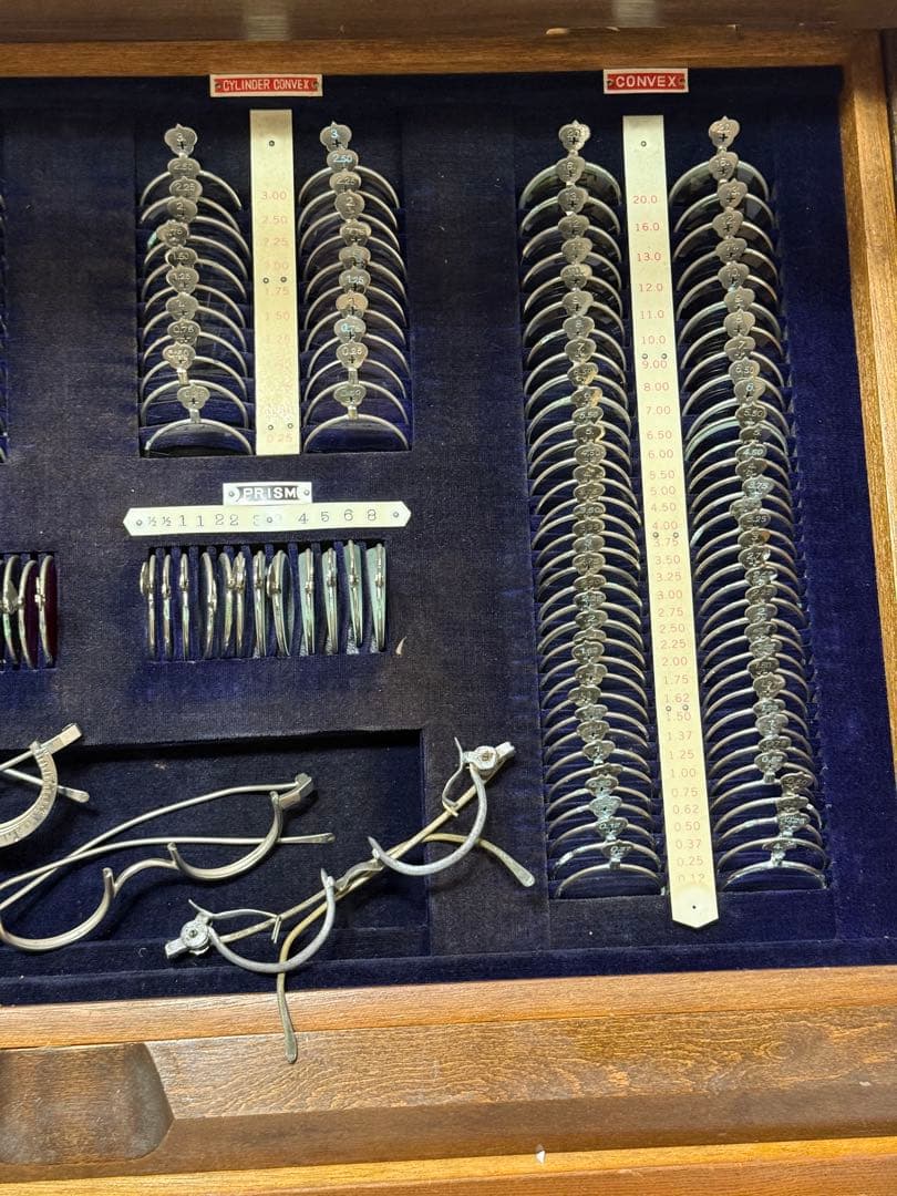希少 流通無し アンティーク 試験 検眼 トライアルレンズセット