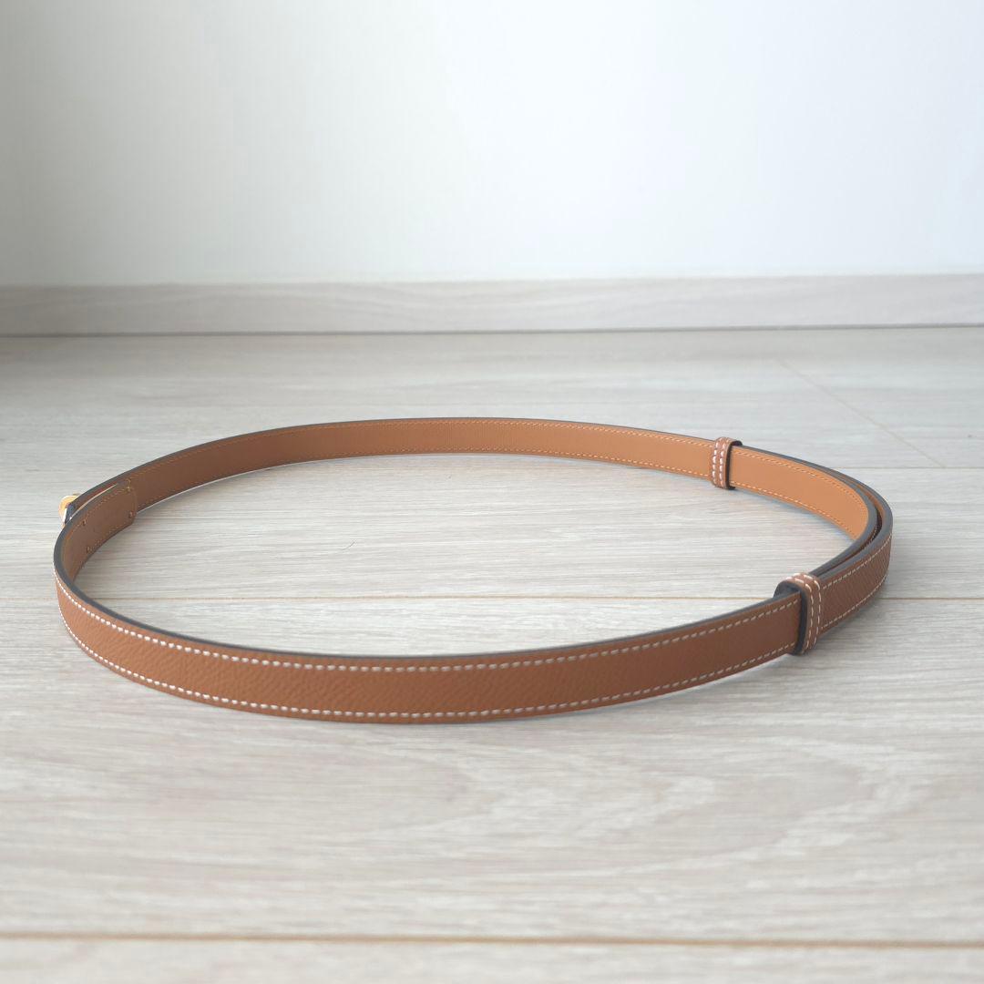 未使用【エルメス】ベルト《ケリー》18　ゴールド　ピンクゴールド金具　B刻印