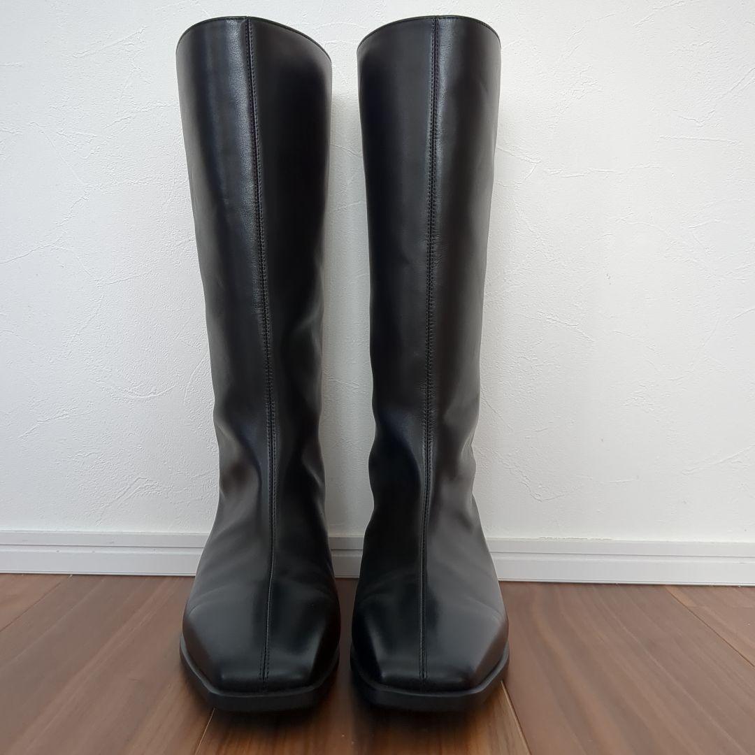 【試着のみ新品】24.5cm studio doe ロングブーツ ブラック黒39