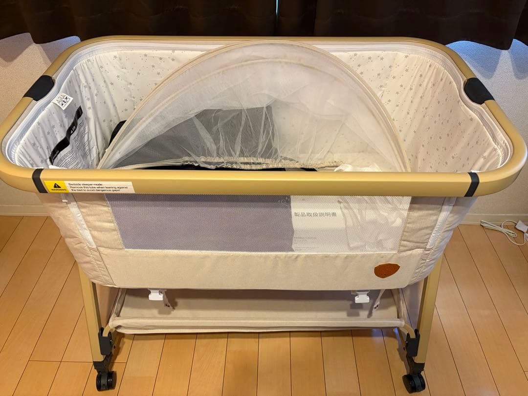 【美品】ベビーベッド　HZDMJ ベージュ 楽天市場】HZDMJ ベビーベッド 折りたたみ おすすめ 添い寝ベッド