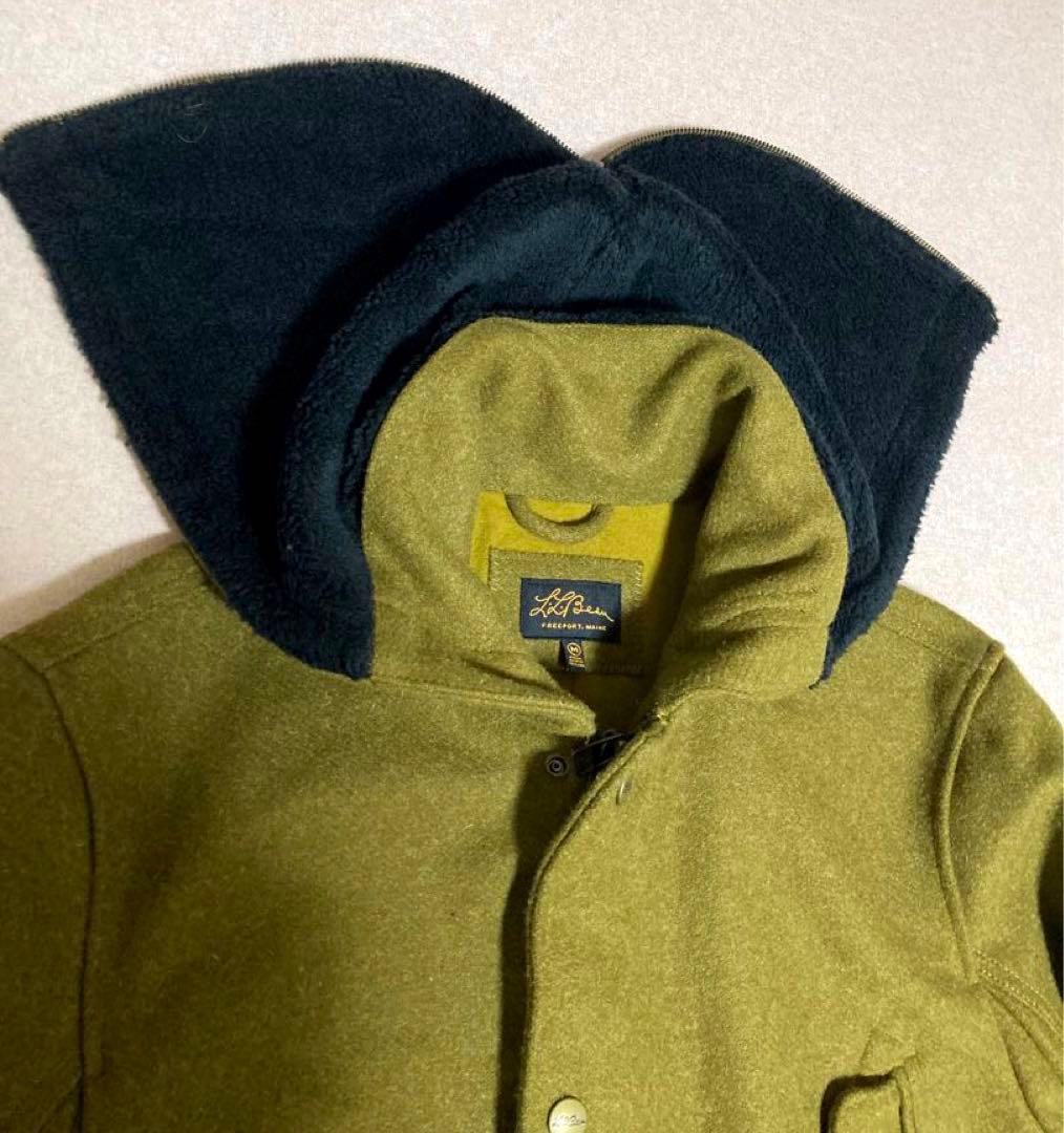 美品 エルエルビーン シグネチャー メルトン ウール モッズコート 筆記