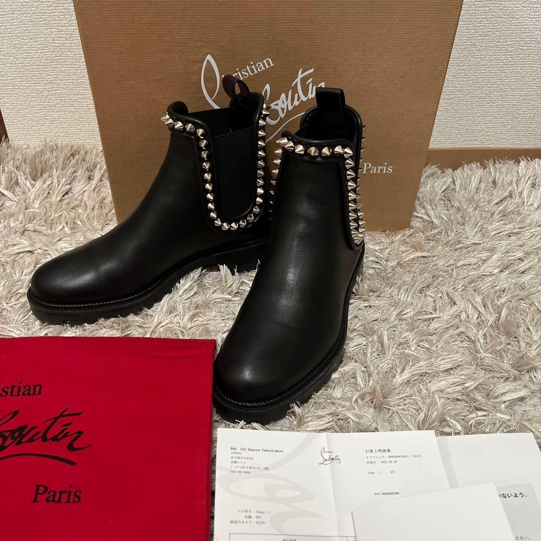Christian Louboutin スタッズサイドゴアブーツ 1回のみ着用 Christian