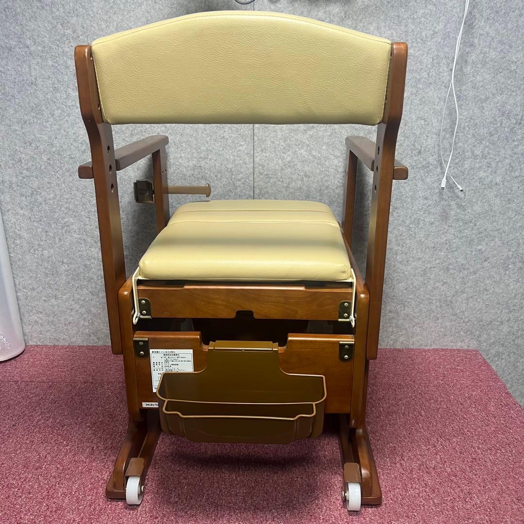 3356］アロン化成 安寿 家具調トイレ 自力6型N ポータブルトイレ