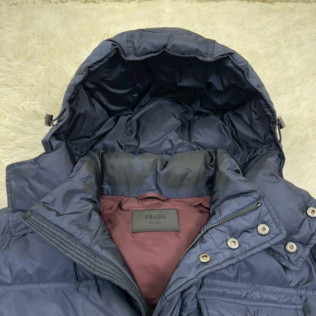 希少サイズ54✨ PRADA プラダ ダウン 三角プレート トライアングル