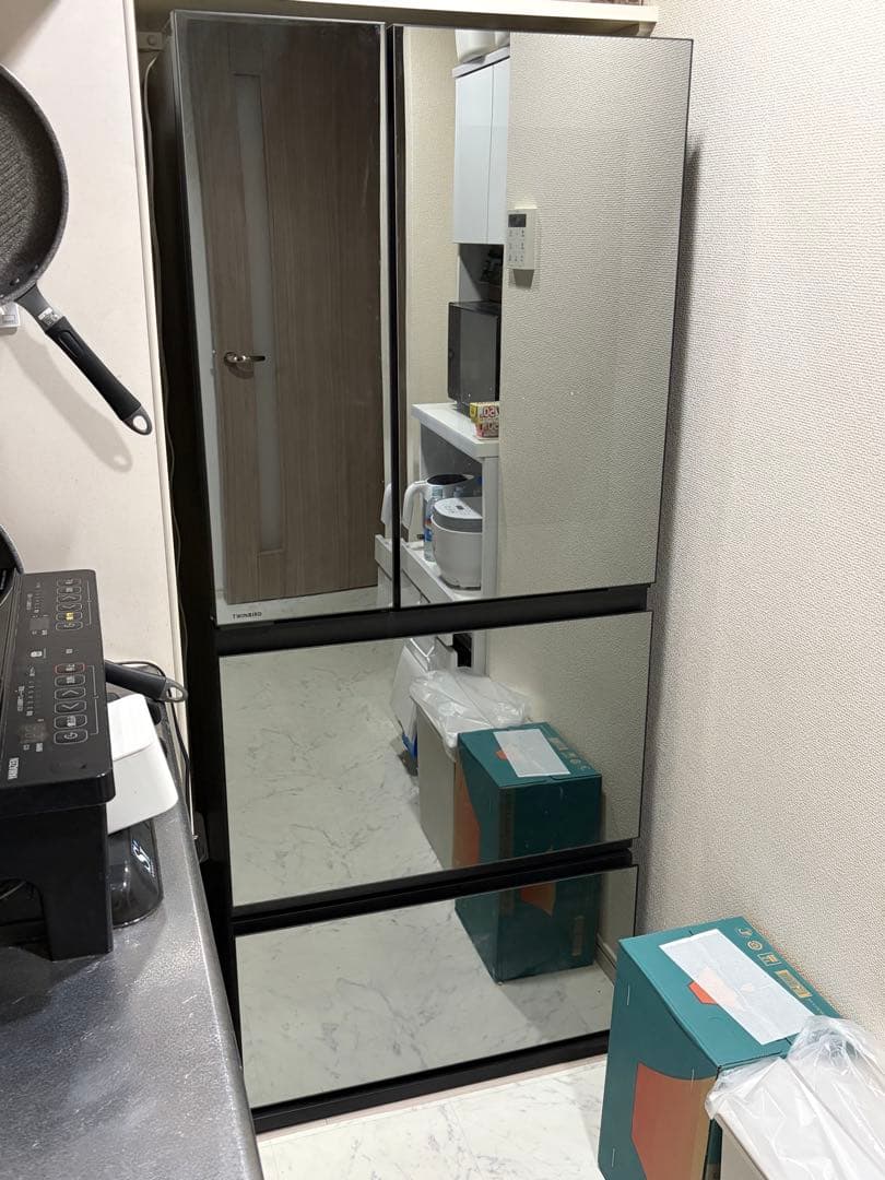 ツインバード　TWINBIRD HR-EI35 冷蔵庫 354L 2022年式 TWINBIRD】中身が見える冷蔵庫 HR-EI35B(354L)