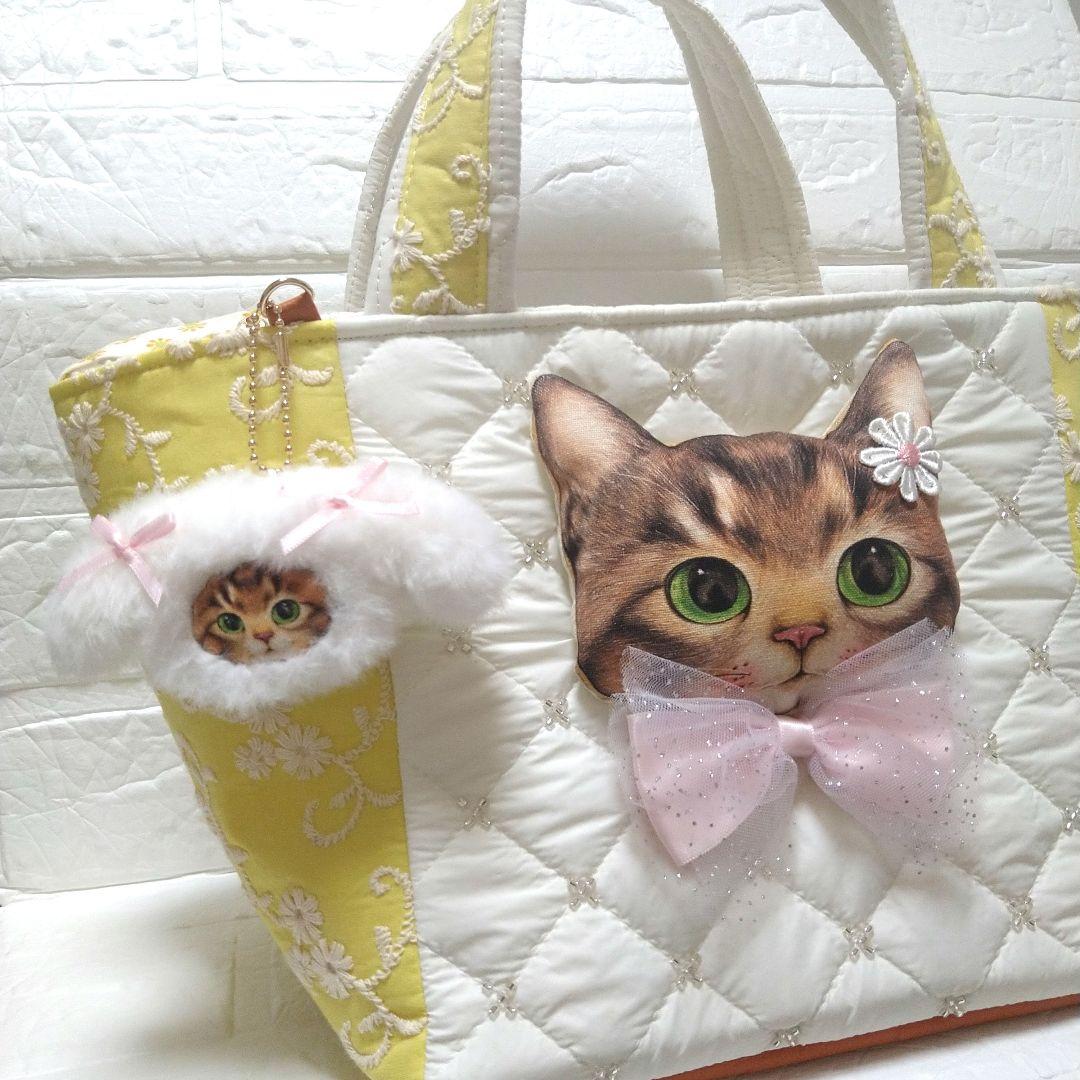 コヤンイサムチョン☆スクエアトートバッグ ビールキルト＆花柄刺繍