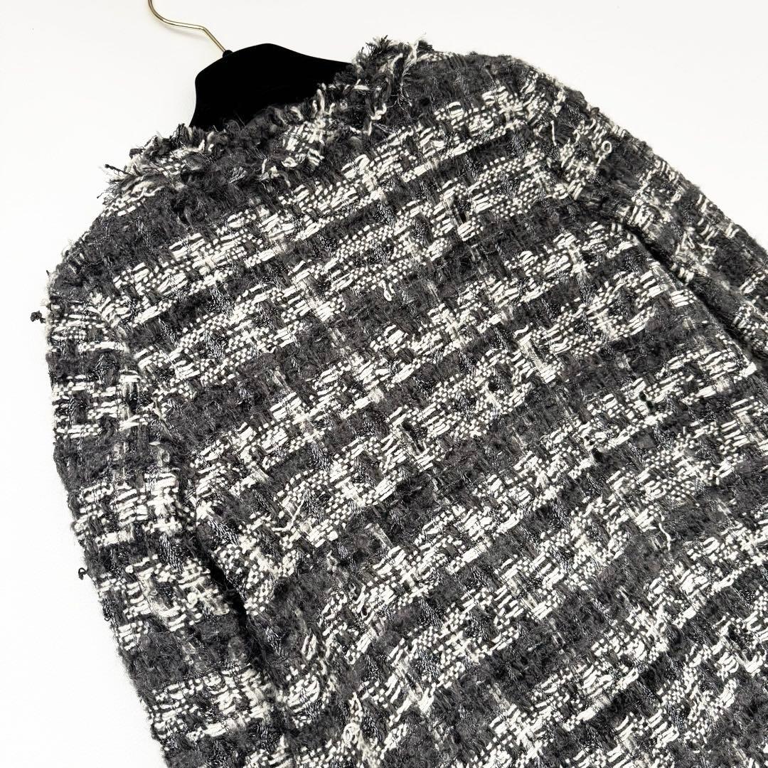 グレースコンチネンタル グレースクラス ファー切替ツイードコート