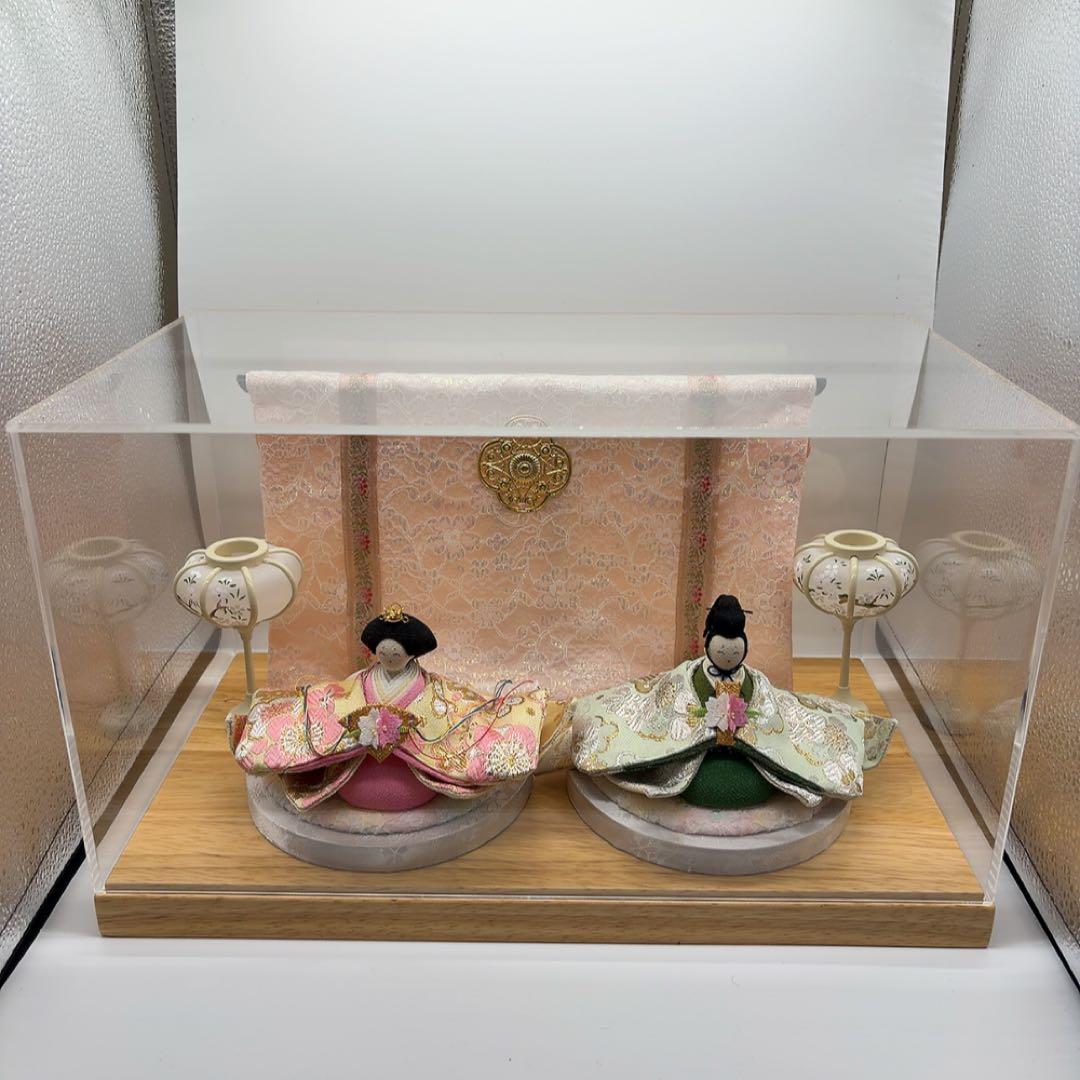 【極美品】2回のみ使用 リュウコドウ 雛人形 きらびな アクリルケース ちりめん 極美品】2回のみ使用 リュウコドウ 雛人形 きらびな アクリルケース